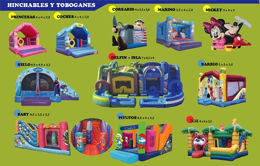 Alquiler colchonetas hinchables para fiestas infantiles en Alicante y Murcia